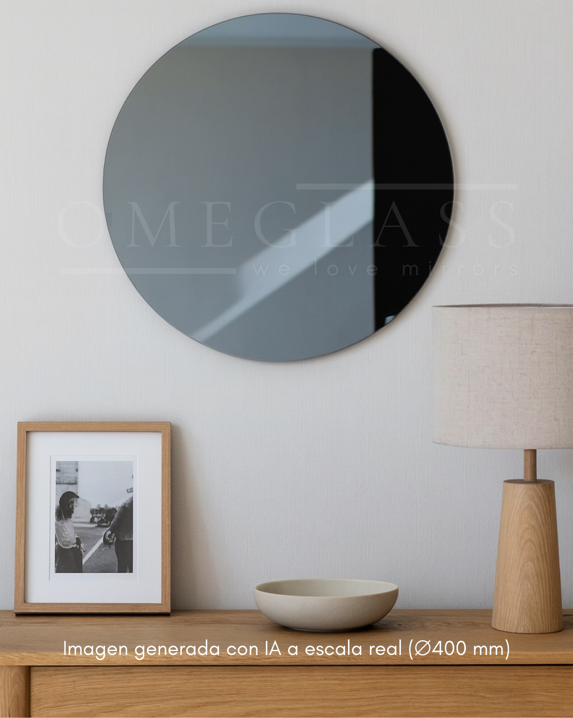 Espejo Circular Gris Nébula