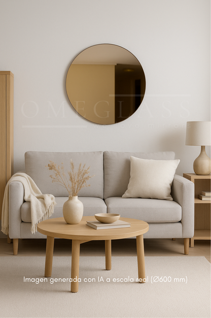 Espejo Circular Bronce Ocaso