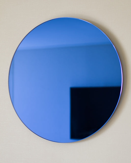 Espejo Circular Azul Ciel