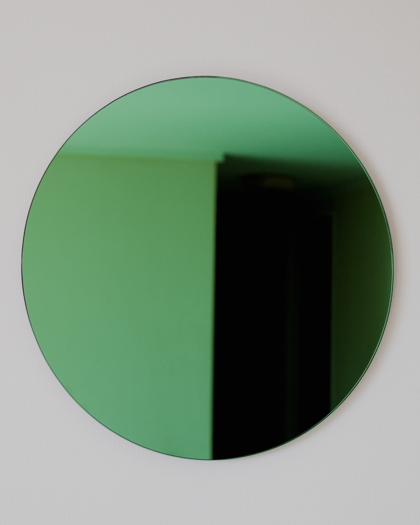 Espejo Circular Verde Selva