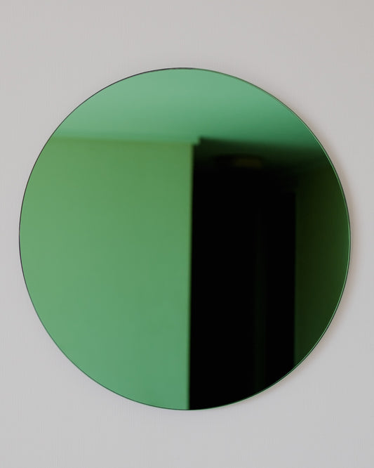 Espejo Circular Verde Selva