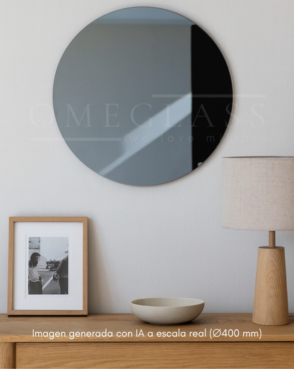 Espejo Circular Gris Nébula