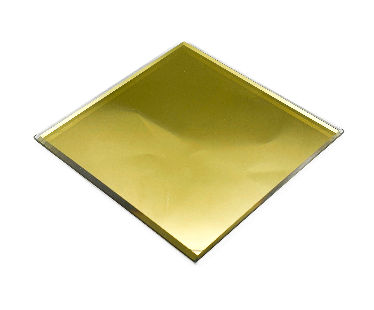 Espejo redondo premium color dorado con bastidor de aluminio para montaje seguro.